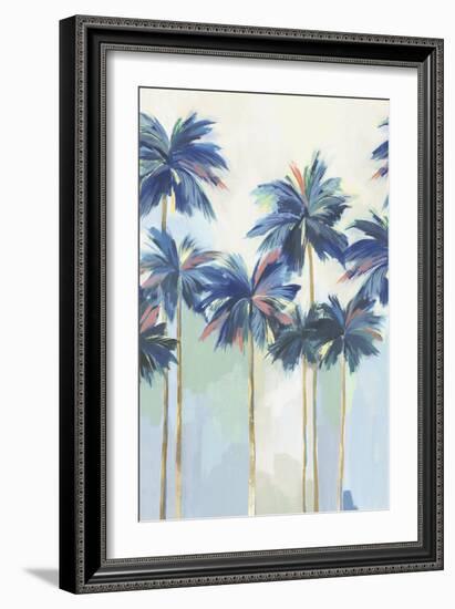 Sunset Teal Pams II-Isabelle Z-Framed Art Print