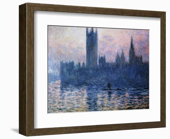 Sunset,The Houses of Parliament-Claude Monet-Framed Giclee Print