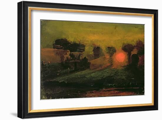 Sunset through Trees, c.1855-Francis Danby-Framed Giclee Print