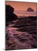 Sunset, Trebarwith Strand, Cornwall, England, United Kingdom, Europe-Jeremy Lightfoot-Mounted Photographic Print