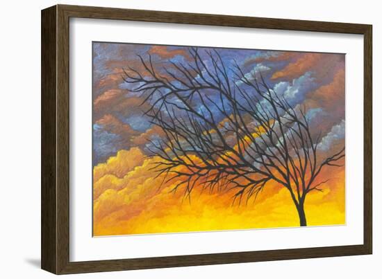 Sunset Tree-Michelle Faber-Framed Giclee Print