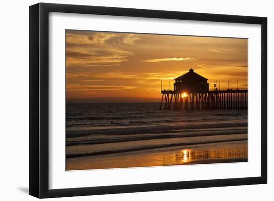 Sunset Under the Pier-George Johnson-Framed Photographic Print