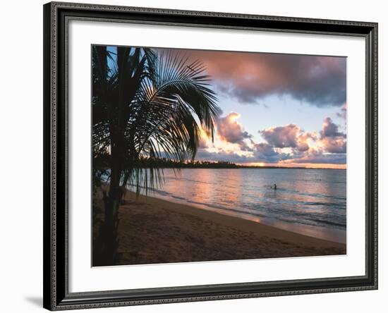 Sunset, Vacia Talega Beach, Puerto Rico-George Oze-Framed Photographic Print