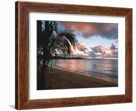 Sunset, Vacia Talega Beach, Puerto Rico-George Oze-Framed Photographic Print