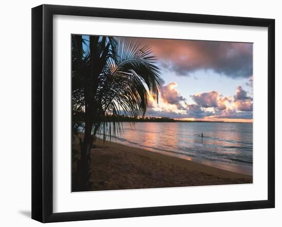 Sunset, Vacia Talega Beach, Puerto Rico-George Oze-Framed Photographic Print