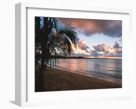 Sunset, Vacia Talega Beach, Puerto Rico-George Oze-Framed Photographic Print