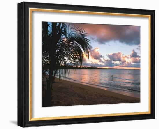 Sunset, Vacia Talega Beach, Puerto Rico-George Oze-Framed Photographic Print