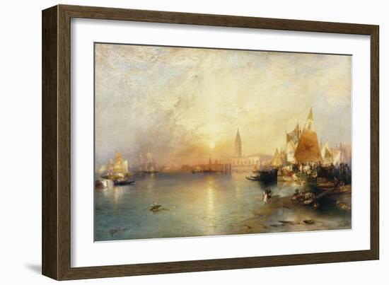 Sunset, Venice; Santa Maria and the Ducal Palace, 1902-Thomas Moran-Framed Giclee Print