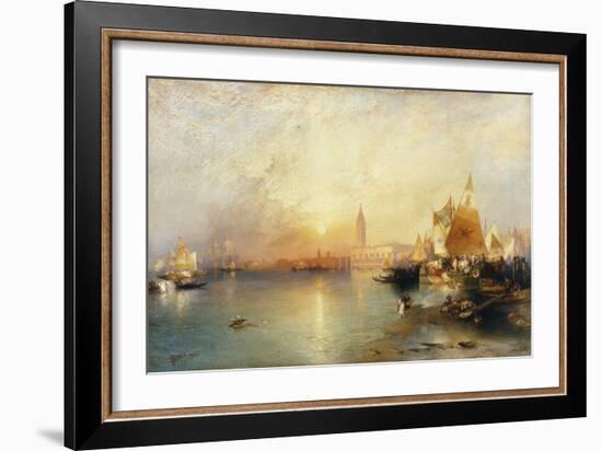 Sunset, Venice; Santa Maria and the Ducal Palace, 1902-Thomas Moran-Framed Giclee Print