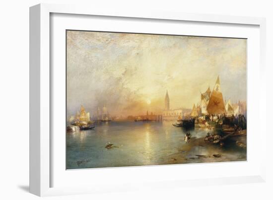 Sunset, Venice; Santa Maria and the Ducal Palace, 1902-Thomas Moran-Framed Giclee Print