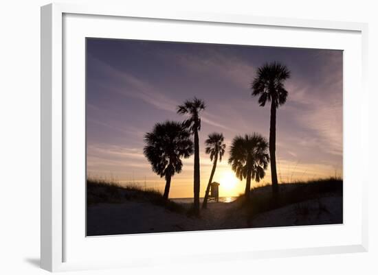 Sunset View, Clearwater Beach, Florida-George Oze-Framed Photographic Print