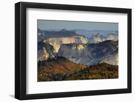 Sunset, View from Kolob Terrace, Zion National Park, Utah, USA-Michel Hersen-Framed Photographic Print