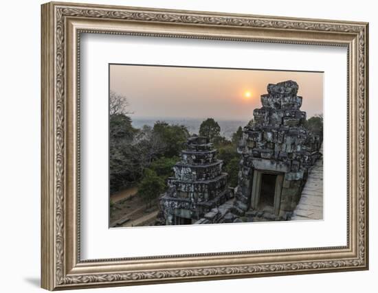 Sunset View from Phnom Bakheng, Angkor, UNESCO World Heritage Site, Siem Reap, Cambodia, Indochina-Michael Nolan-Framed Photographic Print