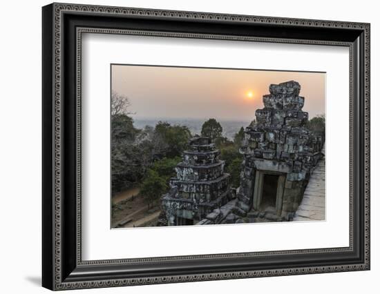 Sunset View from Phnom Bakheng, Angkor, UNESCO World Heritage Site, Siem Reap, Cambodia, Indochina-Michael Nolan-Framed Photographic Print