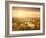 Sunset View of Bridge Ponte Vecchio. Florence, Italy-silver-john-Framed Photographic Print