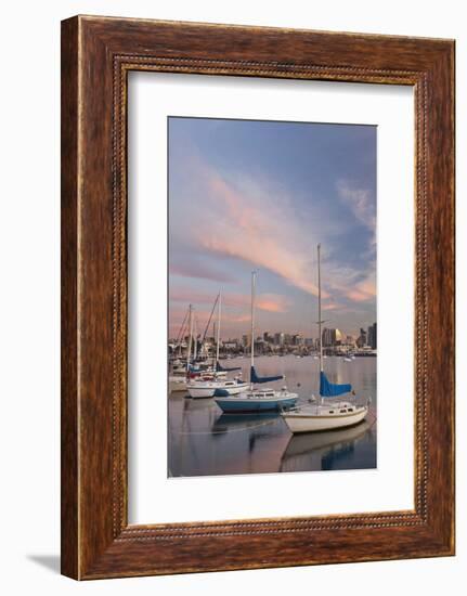 Sunset View of Marina and Downtown, San Diego, California, USA-Jaynes Gallery-Framed Photographic Print