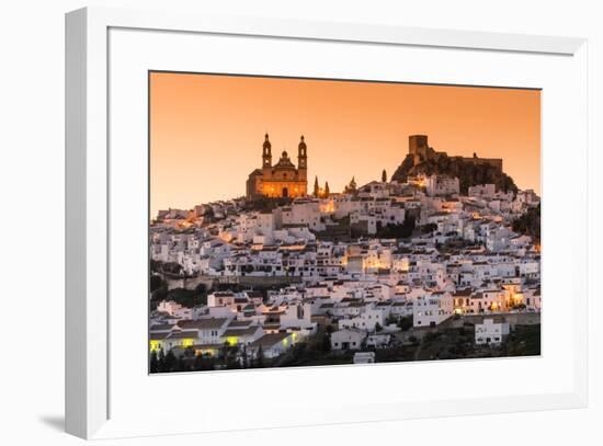 Sunset view of Olvera, Andalusia, Spain-Stefano Politi Markovina-Framed Photographic Print