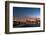 Sunset view of San Francisco from Treasure Island of the Bay Bridge with pink clouds at blue hour-David Chang-Framed Photographic Print