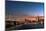 Sunset view of San Francisco from Treasure Island of the Bay Bridge with pink clouds at blue hour-David Chang-Mounted Premium Photographic Print