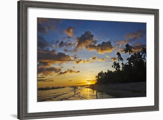 Sunset View of the Beach, Bohol Island, Philippines-Keren Su-Framed Photographic Print