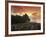 Sunset View of the Pitons and Soufriere, St. Lucia-Walter Bibikow-Framed Photographic Print