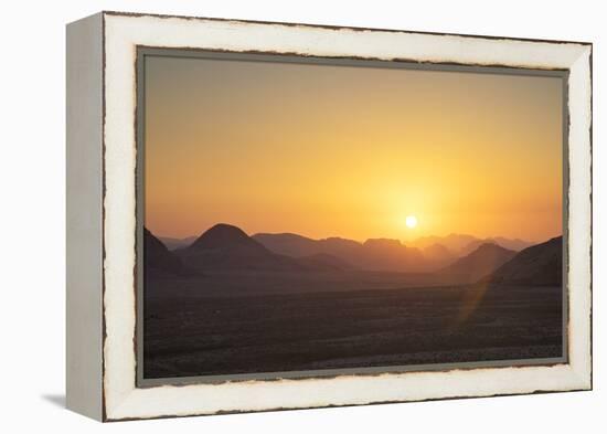 Sunset, Wadi Rum, Jordan, Middle East-Neil Farrin-Framed Premier Image Canvas