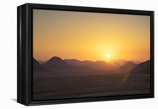 Sunset, Wadi Rum, Jordan, Middle East-Neil Farrin-Framed Premier Image Canvas