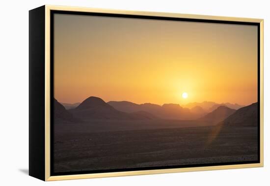 Sunset, Wadi Rum, Jordan, Middle East-Neil Farrin-Framed Premier Image Canvas