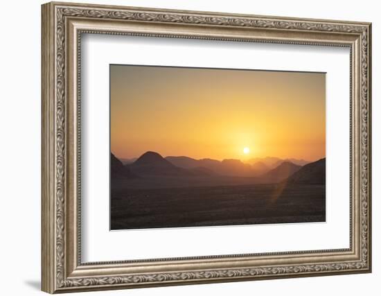 Sunset, Wadi Rum, Jordan, Middle East-Neil Farrin-Framed Photographic Print