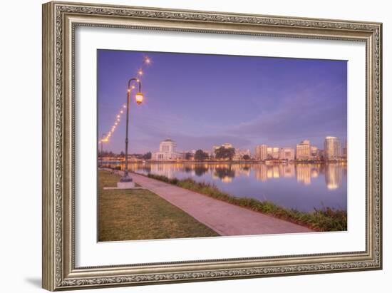 Sunset Walk at Lake Merritt, Oakland, California-Vincent James-Framed Photographic Print