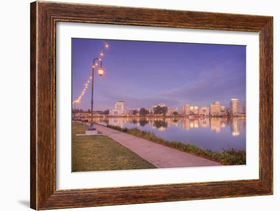 Sunset Walk at Lake Merritt, Oakland, California-Vincent James-Framed Photographic Print