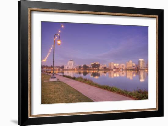 Sunset Walk at Lake Merritt, Oakland, California-Vincent James-Framed Photographic Print