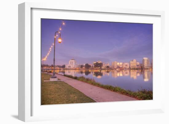 Sunset Walk at Lake Merritt, Oakland, California-Vincent James-Framed Photographic Print