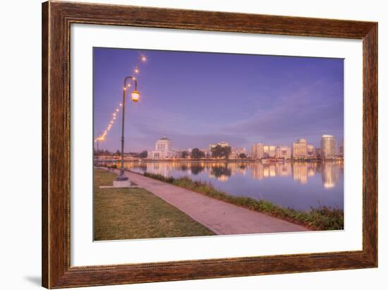 Sunset Walk at Lake Merritt, Oakland, California-Vincent James-Framed Photographic Print