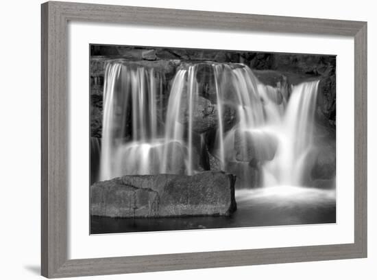 Sunset Waterfall I BW-Douglas Taylor-Framed Photo