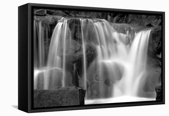 Sunset Waterfall II BW-Douglas Taylor-Framed Stretched Canvas