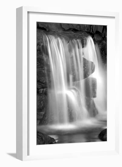 Sunset Waterfall II BW-Douglas Taylor-Framed Photo