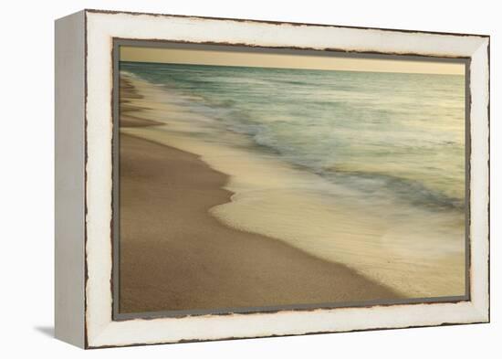 Sunset wave pattern on Gulf of Mexico, Naples, Florida.-Adam Jones-Framed Premier Image Canvas