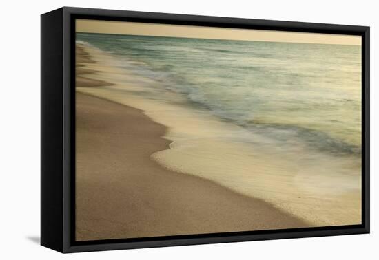 Sunset wave pattern on Gulf of Mexico, Naples, Florida.-Adam Jones-Framed Premier Image Canvas