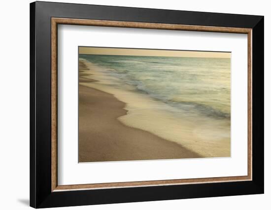 Sunset wave pattern on Gulf of Mexico, Naples, Florida.-Adam Jones-Framed Photographic Print