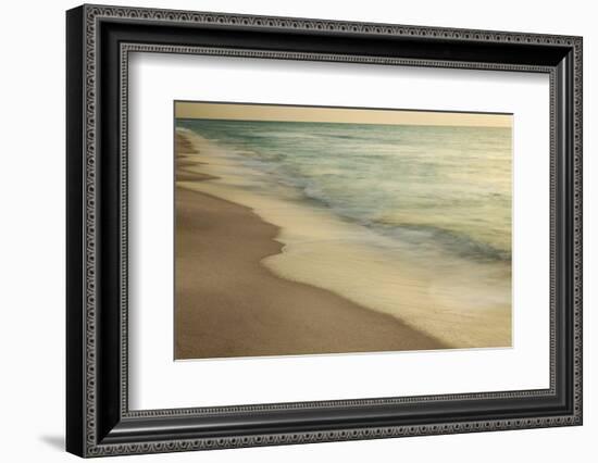 Sunset wave pattern on Gulf of Mexico, Naples, Florida.-Adam Jones-Framed Photographic Print