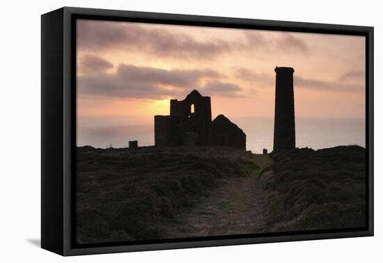 Sunset, Wheal Coates Tin Mine, St Agnes, Cornwall, 2009-Peter Thompson-Framed Premier Image Canvas