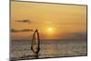 Sunset, Windsurfing, Ocean, Maui, Hawaii, USA-Gerry Reynolds-Mounted Photographic Print