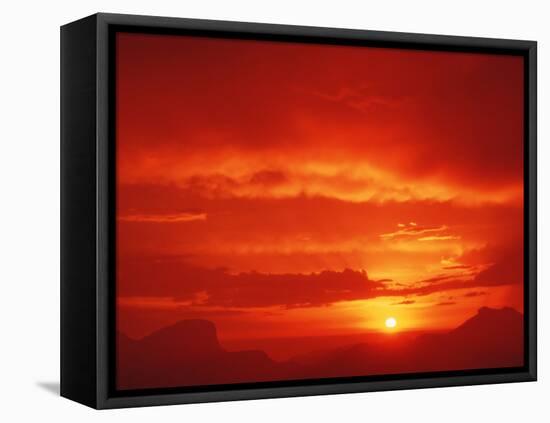 Sunset with Clouds-David Nunuk-Framed Premier Image Canvas