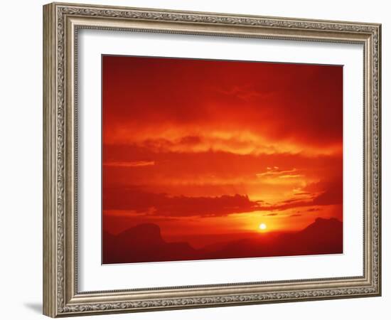 Sunset with Clouds-David Nunuk-Framed Photographic Print