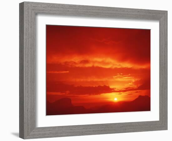 Sunset with Clouds-David Nunuk-Framed Photographic Print