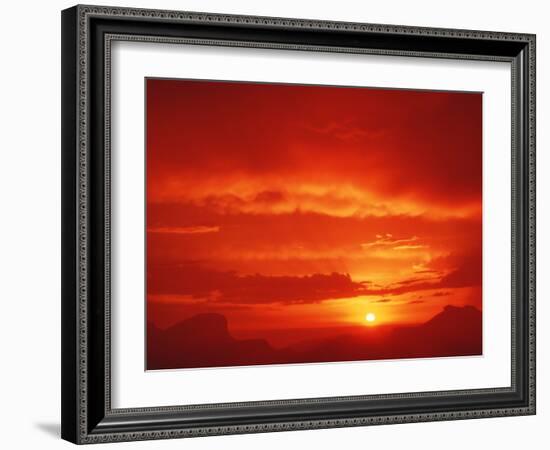 Sunset with Clouds-David Nunuk-Framed Photographic Print