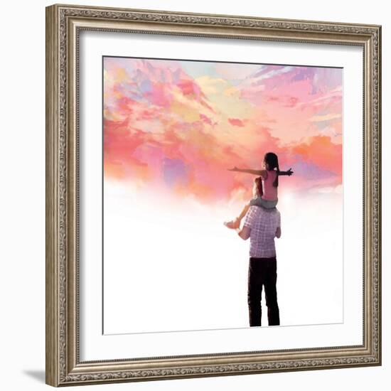 Sunset with Dad-Nancy Tillman-Framed Art Print