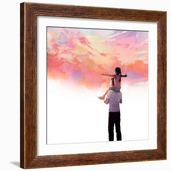 Sunset with Dad-Nancy Tillman-Framed Art Print