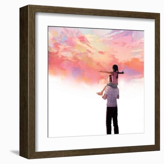 Sunset with Dad-Nancy Tillman-Framed Art Print